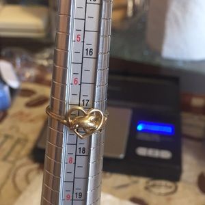 10k gold Dolphin/heart ring